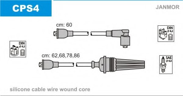 JANMOR CPS4 Ignition Cable Kit